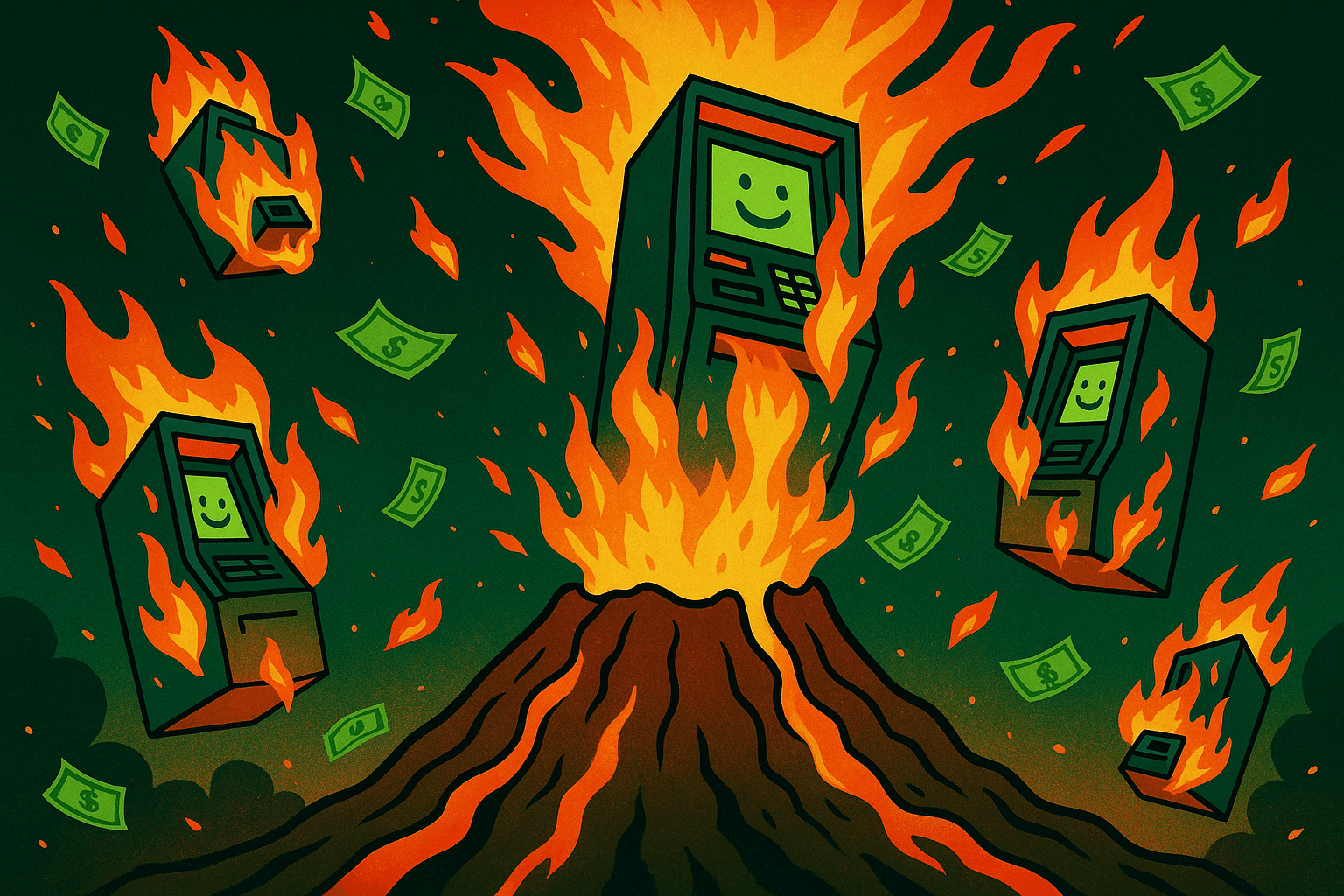 volcano background